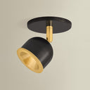 Aged Brass and Distressed Bronze Tuthill Flush Mount 4.25" x 4.25" by Hudson Valley, view 10