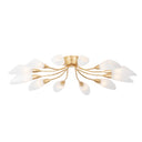 Vintage Gold Leaf Enfield Semi Flush 42" by Hudson Valley