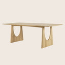 Oak Geometric Rectangular Dining Table