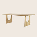 Oak Geometric Rectangular Dining Table