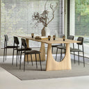 Oak Geometric Rectangular Dining Table