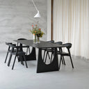 Oak Geometric Rectangular Dining Table