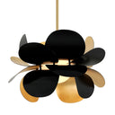 Gold Leaf Ginger Chandelier 26.5" x 17.25" 308-42-GL/SBK by Corbett Lighting