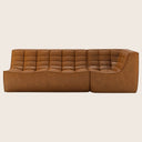N701 Modular Leather Square-Corner Sectional