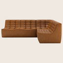 N701 Modular Leather Square-Corner Sectional