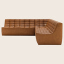 N701 Modular Leather Square-Corner Sectional
