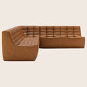 N701 Modular Leather Square-Corner Sectional