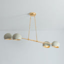 Vintage Gold Leaf Turner Chandelier 52" by Hudson Valley, view 3