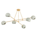 Vintage Gold Leaf Turner Chandelier 60" by Hudson Valley
