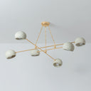 Vintage Gold Leaf Turner Chandelier 60" by Hudson Valley, view 2