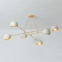 Vintage Gold Leaf Turner Chandelier 60" by Hudson Valley, view 3
