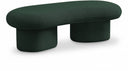 Luka Boucle Fabric Upholstered Bench - Green