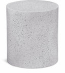 Terrazzo Terrazzo Pattern Iron End / Side Table - White