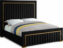 Dolce Velvet Upholstered Queen Bed - Black