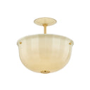 Aged Brass Nevins Semi Flush 14" by Hudson Valley