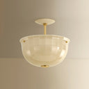 Aged Brass Nevins Semi Flush 14" by Hudson Valley, view 3