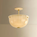 Aged Brass Nevins Semi Flush 14" by Hudson Valley, view 2