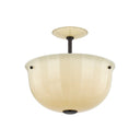 Distressed Bronze Nevins Semi Flush 14" by Hudson Valley