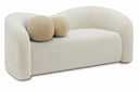 Kali 62" Faux Shearling Teddy Fabric Upholstered Loveseat - Cream