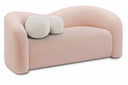 Kali 62" Faux Shearling Teddy Fabric Upholstered Loveseat - Pink