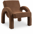 Corduroy Fabric Upholstered Accent Chair - Brown