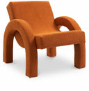 Corduroy Fabric Upholstered Accent Chair - Cognac