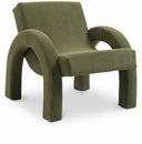 Corduroy Fabric Upholstered Accent Chair - Green