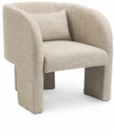 Sawyer Weaved Fabric Upholstered Accent Chair - Beige
