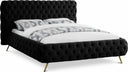 Delano Velvet Upholstered Bed - Black