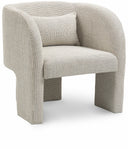 Sawyer Weaved Fabric Upholstered Accent Chair - Cream