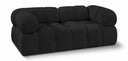 Ames 68" Boucle Fabric Upholstered 2pc. Modular Loveseat - Black