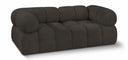 Ames 68" Boucle Fabric Upholstered 2pc. Modular Loveseat - Brown