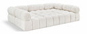 Ames 102" Boucle Fabric Upholstered 6pc. Modular Sectional - Cream