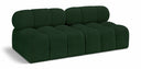 Ames 68" Boucle Fabric Upholstered 2pc. Armless Modular Loveseat - Green