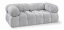 Ames 68" Boucle Fabric Upholstered 2pc. Modular Loveseat - Grey