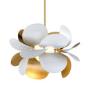 Gold Leaf Ginger Chandelier 26.5" x 17.25" 314-42-GL/SWH by Corbett Lighting, view 3
