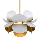 Gold Leaf Ginger Chandelier 34.5" x 22.25" 314-43-GL/SWH by Corbett Lighting, view 3