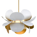 Gold Leaf Ginger Chandelier 26.5" x 17.25" 314-42-GL/SWH by Corbett Lighting, view 2