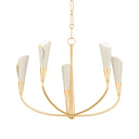 Vintage Gold Leaf Montrose Chandelier 30" by Hudson Valley