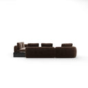 Overlap Sectional - Left-Facing Chaise, Large - Nero Marquina Marble by Caracole, view 2