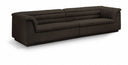 Cascade 118" Boucle Fabric Upholstered Sofa - Brown
