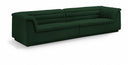 Cascade 118" Boucle Fabric Upholstered Sofa - Green