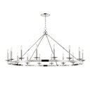 Polished Nickel Allendale Chandelier 58" x 27.25" by Hudson Valley