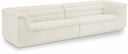 Cascade 118" Velvet Upholstered Fabric Upholstered Sofa - Cream