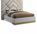 Vector Vegan Leather Upholstered Bed - White