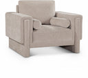 Madeline Chenille Fabric Upholstered Living Room Chair - Beige