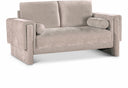 Madeline 65" Chenille Fabric Upholstered Loveseat - Beige