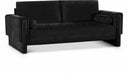 Madeline 89" Chenille Fabric Upholstered Sofa - Black