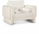 Madeline Chenille Fabric Upholstered Living Room Chair - Cream