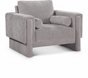 Madeline Chenille Fabric Upholstered Living Room Chair - Grey